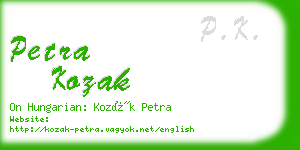 petra kozak business card